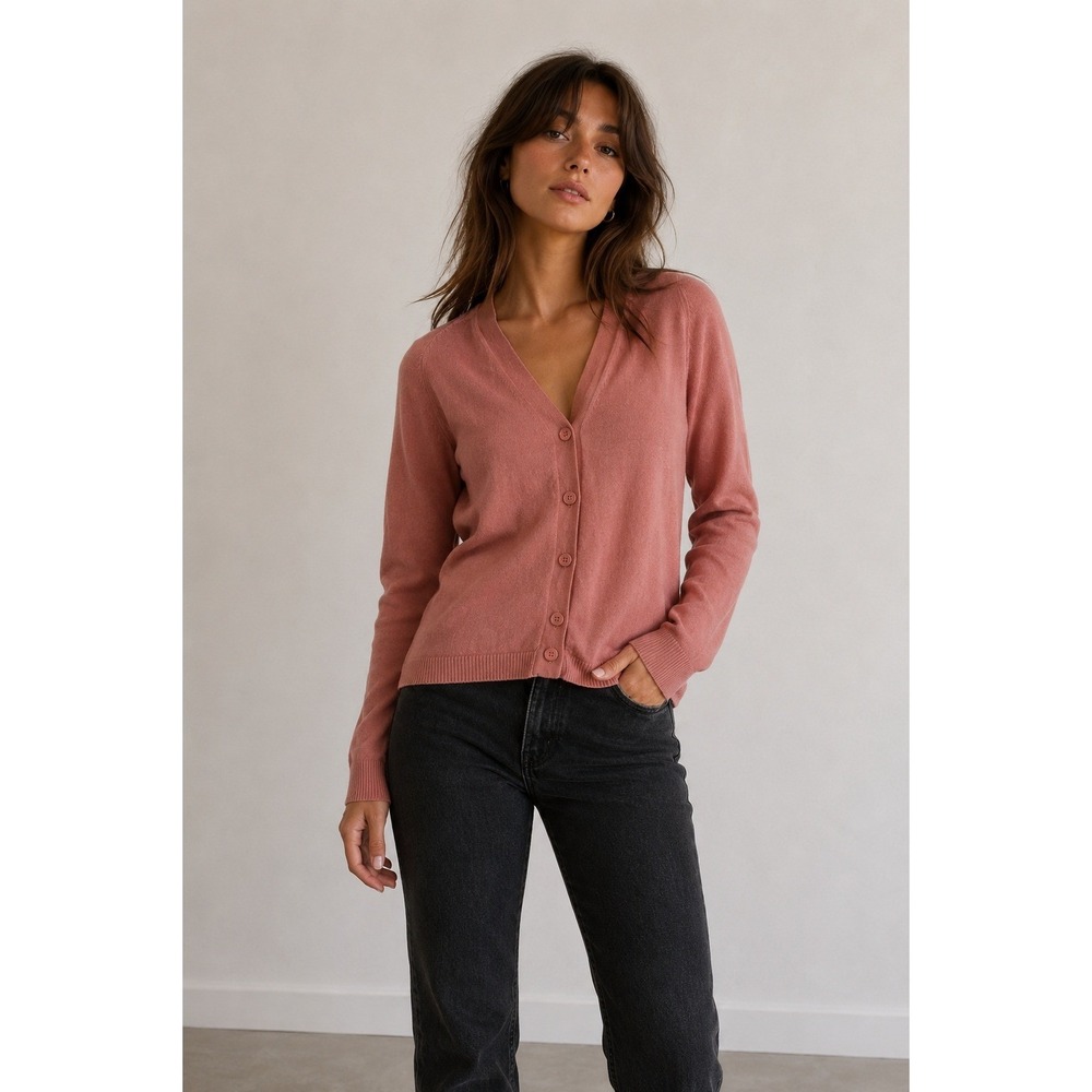 J.Crew Cardigan Womens Small Pink Merino Wool Classic Preppy 11659